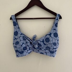 Aerie Blue Floral Swim Coverup